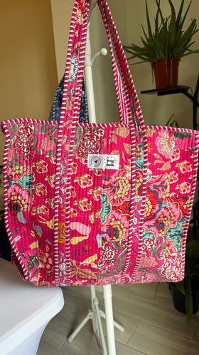 Handcrafted Patchwork Quilted Tote